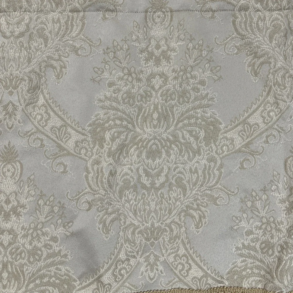 CROSCILL CARLISLE GOLD FABRIC SHOWER CURTAIN 70 X 73‎ VALANCE FRINGES 1414